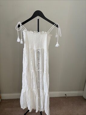 Robin Piccone White Smocked Cover Up